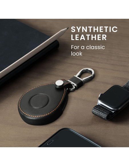 Cubierta de Llave kwmobile para Motocicleta Harley Davidson - Protector de Cuero Sintético Naranja/Negro