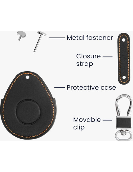 Cubierta de Llave kwmobile para Motocicleta Harley Davidson - Protector de Cuero Sintético Naranja/Negro