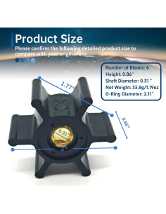 Kit de Impulsor y Sello de Núcleo FREPURDO para Bomba Milwaukee M18 2