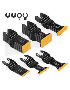 Bionso 20PCS Cuchillas Multiherramienta Titanio para Metal y Madera