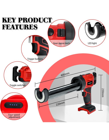 Pistola de Silicona Inalámbrica Milwaukee 18V 10 Oz con LED