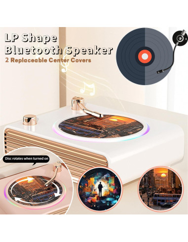 Altavoz Bluetooth Retro Strackvial HDZ730 Verde con Luces