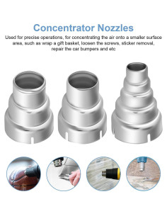 Set de 7 Puntas de Boquilla para Pistola de Calor 35mm Yosoo 2