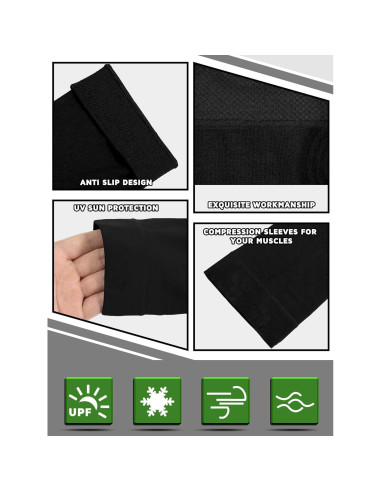 Mangas de Enfriamiento Foaincore 4 Pares Talla Única UV 50