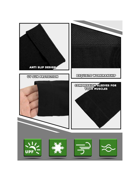 Mangas de Enfriamiento Foaincore 4 Pares Talla Única UV 50