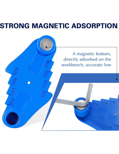 4 Piezas Herramienta de Marcado Central Frienda 102x57mm