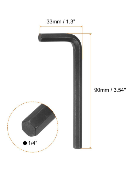 Llave Allen L-Forma 20pcs HARFINGTON 1/4" Acero Vanadio