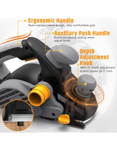 Cepillo Eléctrico Jellas EP01 850W 3.25" Ancho Corte 2