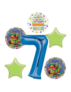 Paquete de Globos TMNT 7 Años Fiesta Cumpleaños Decoración
