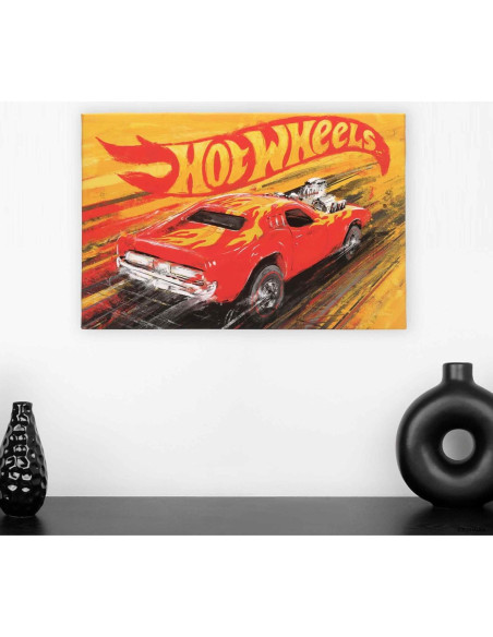 Lienzo Enmarcado Hot Wheels Coche Rojo 42.86x28.58cm Decoración