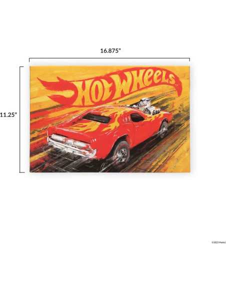 Lienzo Enmarcado Hot Wheels Coche Rojo 42.86x28.58cm Decoración