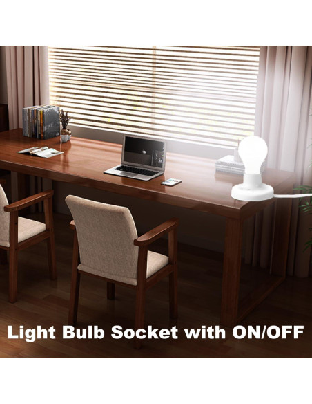 Portalámparas con cable 7.62 m E26/E27 DXMKOP con interruptor