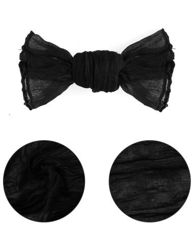 Juego de 12 Servilletas de Gasa Nydotd 50x50 cm Rústicas Negras