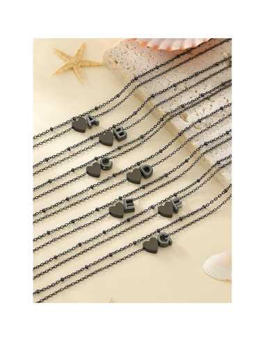 Brazalete de Tobillo Iniciales Prosteel Ajustable Acero Inoxidable