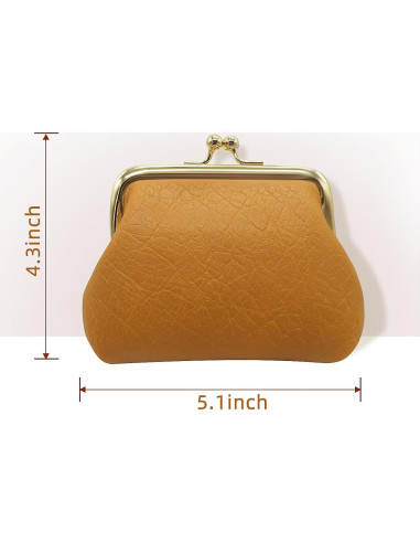 2 Monederos Pequeños de Cuero PU Vifrxac con Cierre Tipo Beso