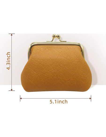 2 Monederos Pequeños de Cuero PU Vifrxac con Cierre Tipo Beso