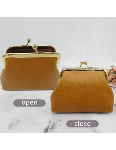 2 Monederos Pequeños de Cuero PU Vifrxac con Cierre Tipo Beso