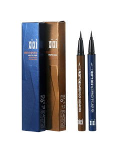 Delineador Líquido Vtrem - Azul Marino y Marrón Claro, Impermeable