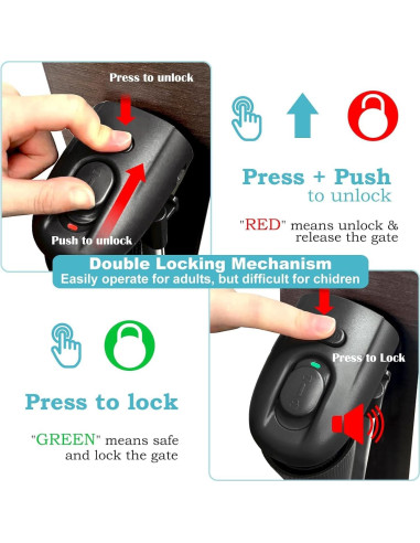 Puerta Retráctil para Bebés y Mascotas 83.82x320.04 cm Negra