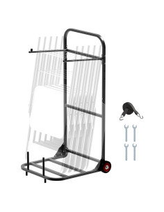 Carro para Sillas Plegables VEVOR 10 Sillas 45.36 kg Negro