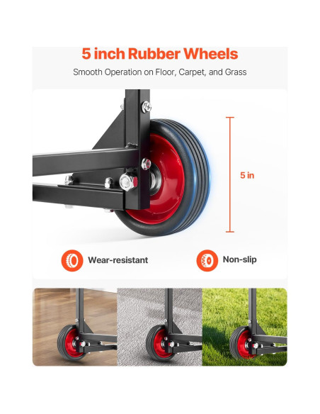 Carro para Sillas Plegables VEVOR 10 Sillas 45.36 kg Negro