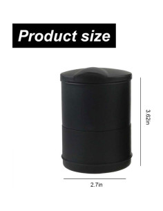 Cenicero de coche LHDOS con tapa, portátil y a prueba de olores 2