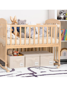 Cestas de Almacenamiento Chicvita 3 Piezas Beige con Tapa 2