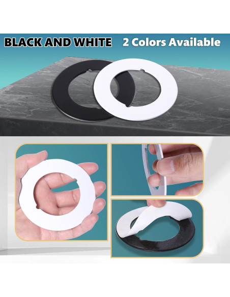 Placas de Pomos de Puerta Vizava 2 Pcs Acero Inoxidable Negro Mate