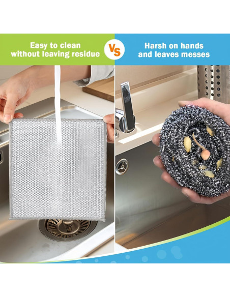 Trapo de Lavado de Platos SanQiuShe 20 Pcs 20x20 cm Sin Rayones Trapo de Lavado de Platos SanQiuShe 20 Pcs 20x20 cm Sin Rayones