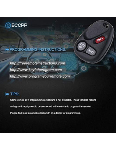 Control Remoto Entrada Sin Llave ECCPP para Chevy y GMC