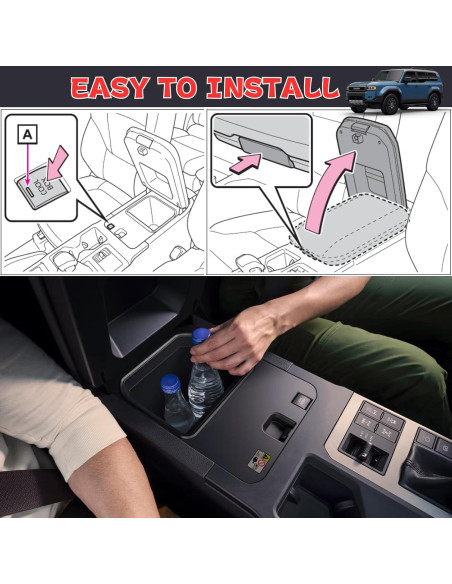 Bandeja Organizador Cool Box Qlhshop para Toyota Land Cruiser Prado 250 y Lexus GX 550