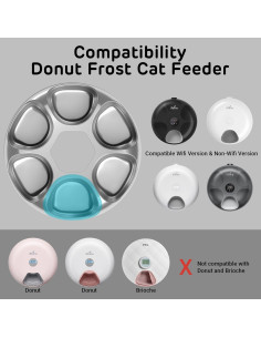 Bandeja de Comida iPettie para Alimentador Gato Donut Frost 2