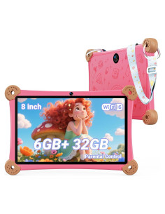 Tableta Android para Niños Topsand 8" 6GB RAM 32GB Rosa