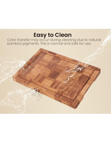 Juego de 3 Tablas de Cortar de Bambú Fibogollo con Canal de Jugo
