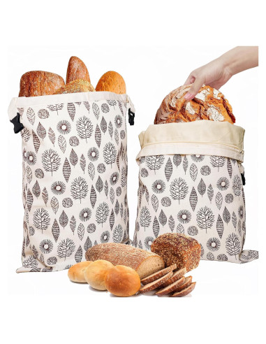 Bolsas de Pan Reutilizables OHIYO 33x43 cm Cera de Abeja (2 Pcs)
