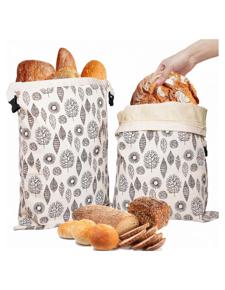 Bolsas de Pan Reutilizables OHIYO 33x43 cm Cera de Abeja (2 Pcs)