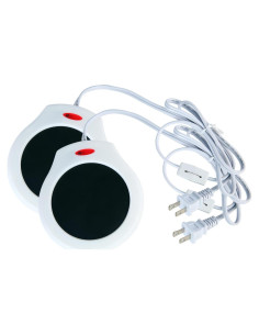 Calentador de Tazas Eléctrico 220W Difusor Aroma 2pcs Blanco y Negro