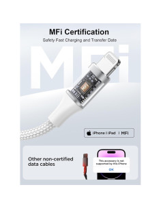 Cable USB C a Lightning 3M Aioneus Cargador Rápido MFi 2