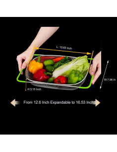 Colador Ovalado TENTA COCINA de Acero Inoxidable 2.5L 2