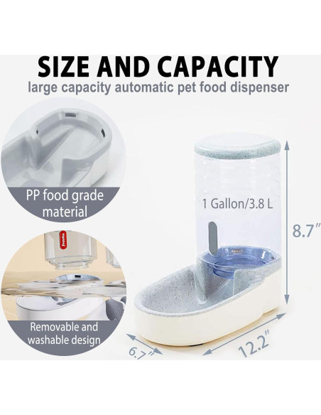 Dispensador automático de comida para perros Kathson 3.8L