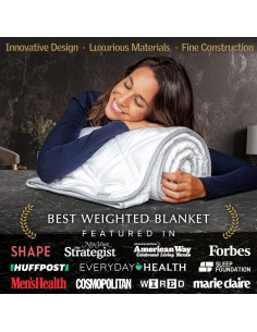 Manta con peso Aricove 5.4 kg 122x183 cm Blanca Suave 2