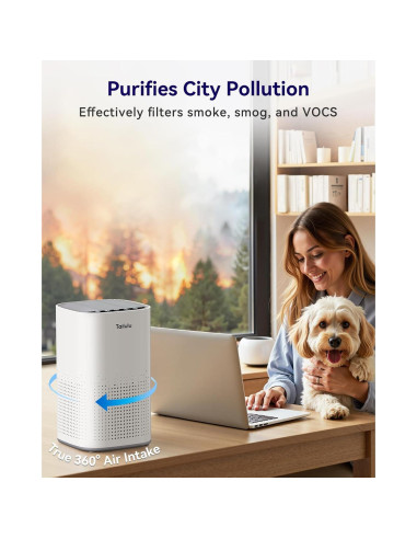 Purificador de Aire HEPA Tailulu AP100 para Habitaciones Grandes