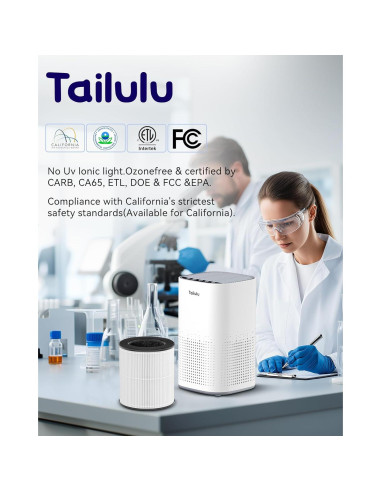 Purificador de Aire HEPA Tailulu AP100 para Habitaciones Grandes