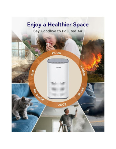 Purificador de Aire HEPA Tailulu AP100 para Habitaciones Grandes