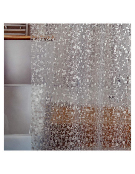Cortina de Ducha Impermeable Bostofy 72x72cm 3D Piedra Clara