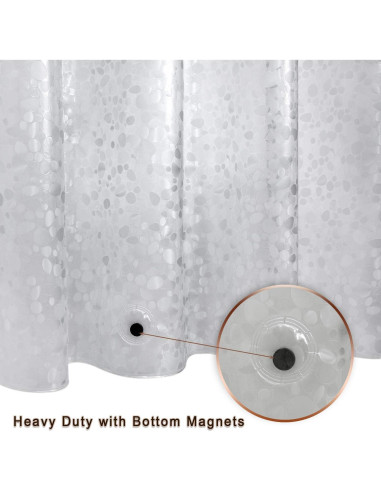 Cortina de Ducha Impermeable Bostofy 72x72cm 3D Piedra Clara