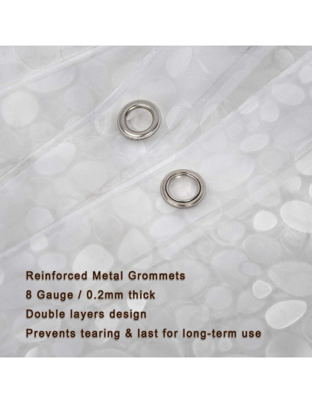 Cortina de Ducha Impermeable Bostofy 72x72cm 3D Piedra Clara