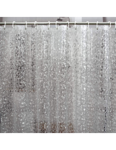 Cortina de Ducha Impermeable Bostofy 72x72cm 3D Piedra Clara