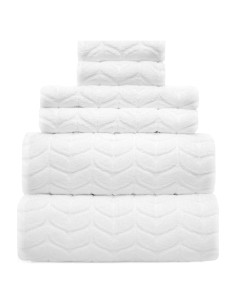 Juego de 6 Toallas de Baño Alusa Home 700 GSM 100% Algodón Blanco