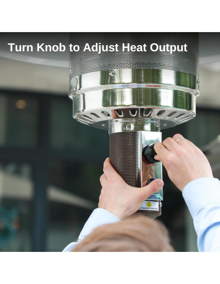 Calentador de Patio EAST OAK 50,000 BTU Propano Marrón